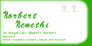 norbert nemethi business card